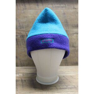 Columbia vintage colorblock fleece winter outdoor ski snow‎ hat USA made L/XL